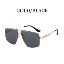 Carica l'immagine nel visualizzatore di Gallery, 2022 Fashion Cool Rimless Style Gradient aviation Sunglasses Unique Step Down Lens Brand Design Sun Glasses Oculos De Sol