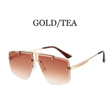 Carica l'immagine nel visualizzatore di Gallery, 2022 Fashion Cool Rimless Style Gradient aviation Sunglasses Unique Step Down Lens Brand Design Sun Glasses Oculos De Sol