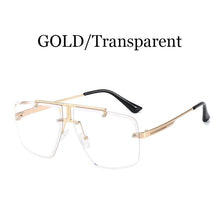 Carica l'immagine nel visualizzatore di Gallery, 2022 Fashion Cool Rimless Style Gradient aviation Sunglasses Unique Step Down Lens Brand Design Sun Glasses Oculos De Sol