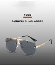Carica l'immagine nel visualizzatore di Gallery, 2022 Fashion Cool Rimless Style Gradient aviation Sunglasses Unique Step Down Lens Brand Design Sun Glasses Oculos De Sol