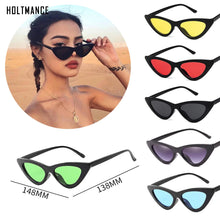 Load image into Gallery viewer, 2023 Cute Sexy Ladies Cat Eye Sunglasses Women Vintage Retro Small Triangular Cateye Sun Glasses Black Frame Eyewear