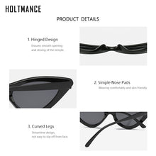 Load image into Gallery viewer, 2023 Cute Sexy Ladies Cat Eye Sunglasses Women Vintage Retro Small Triangular Cateye Sun Glasses Black Frame Eyewear