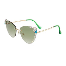 Carica l'immagine nel visualizzatore di Gallery, 2023 Designer Occhiali da sole con strass Donne Occhiali da sole a forma di cuore Tonalità vintage per la femmina Gafas De Sol Mujer Uv400 