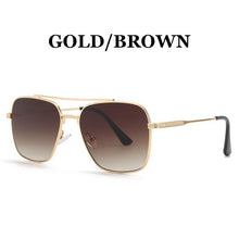 Load image into Gallery viewer, 2023 Flight Seven 007 Rock Style Gradient Pilot Sunglasses For Men Square  Brand Design Sun Glasses Oculos De Sol