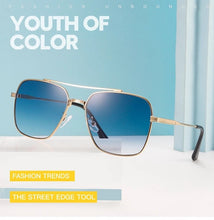 Load image into Gallery viewer, 2023 Flight Seven 007 Rock Style Gradient Pilot Sunglasses For Men Square  Brand Design Sun Glasses Oculos De Sol