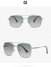 Load image into Gallery viewer, 2023 Flight Seven 007 Rock Style Gradient Pilot Sunglasses For Men Square  Brand Design Sun Glasses Oculos De Sol
