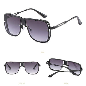 2023 Men Cool Unique Square Aviation Style Sunglasses Men Brand Design Sun Glasses