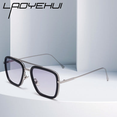 2023 Men Sunglasses Male Tony Merry Stark Steampunk Square Eyewear Fake Glasses Designer  Brand  UV400