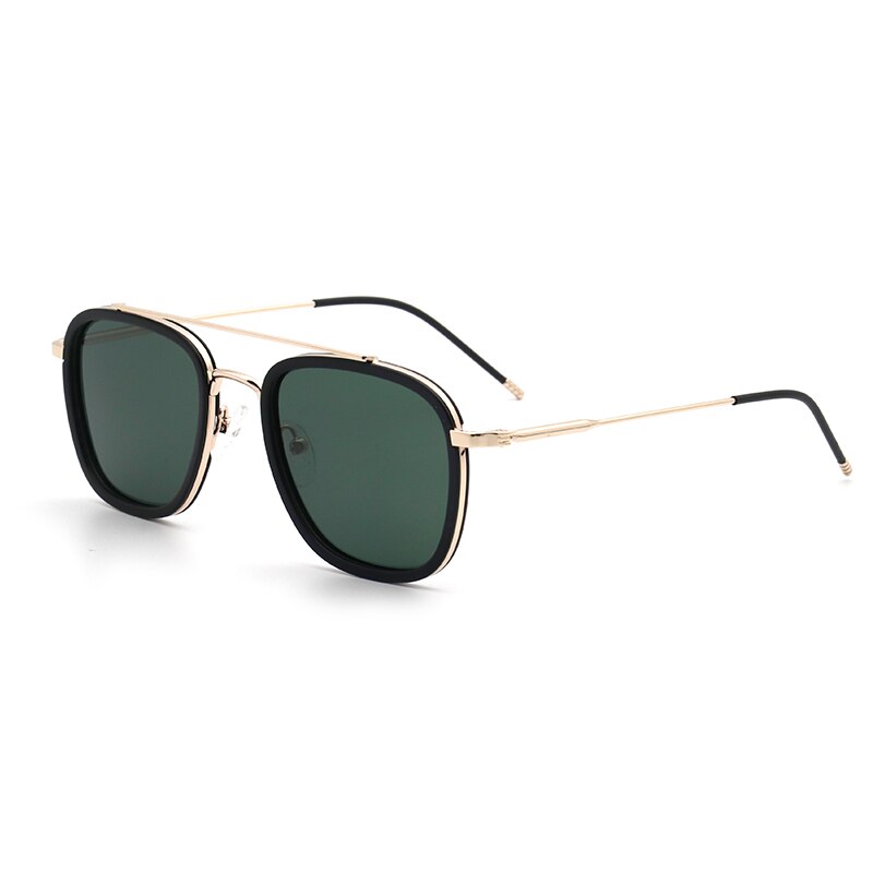 2023 Men Sunglasses Male Tony Merry Stark Steampunk Square Eyewear Fake Glasses Designer  Brand  UV400