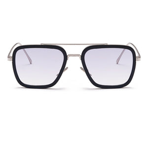 2023 Men Sunglasses Male Tony Merry Stark Steampunk Square Eyewear Fake Glasses Designer  Brand  UV400
