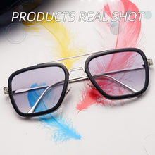 Load image into Gallery viewer, 2023 Men Sunglasses Male Tony Merry Stark Steampunk Square Eyewear Fake Glasses Designer  Brand  UV400