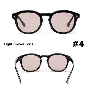 2023 Johnny Depp Lemtosh Style Round Sunglasses Tint Ocean Lens Brand Design Party Show Sun Glasses Oculos De Sol