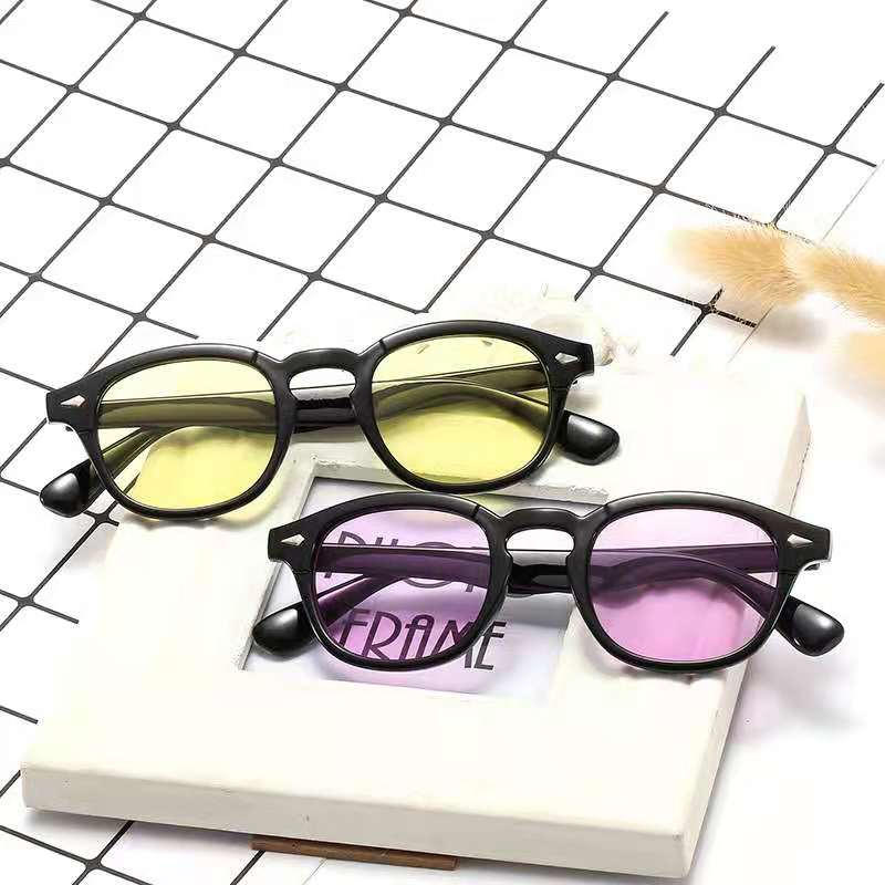 2023 Johnny Depp Lemtosh Style Round Sunglasses Tint Ocean Lens Brand Design Party Show Sun Glasses Oculos De Sol