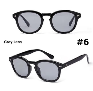 2023 Johnny Depp Lemtosh Style Round Sunglasses Tint Ocean Lens Brand Design Party Show Sun Glasses Oculos De Sol