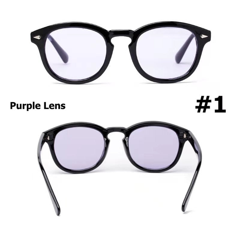 2023 Johnny Depp Lemtosh Style Round Sunglasses Tint Ocean Lens Brand Design Party Show Sun Glasses Oculos De Sol