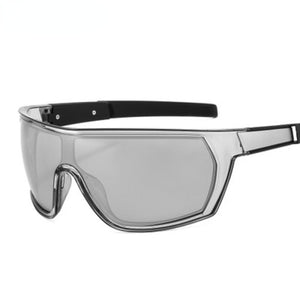 2023 Occhiali da sole sportivi di un pezzo Uomini Classic Rettangolo Sport all'aria aperta Occhiali da sole Uomo Flat Top Antivento Occhiali da ciclismo 