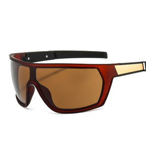 2023 One-Piece Sports Sunglasses Men Classic Rectangle Outdoor Sport Sun Glasses Man Flat Top Windproof Bicycling Goggle