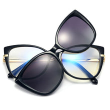 Load image into Gallery viewer, 2023 Optical Spectacle Frame Women Magnetic Clip On Sunglasses Polarized Glasses frame For female Myopia Eyeglasses