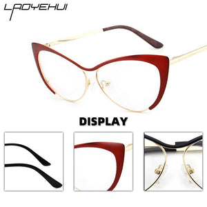 2022  Optical Women's Prescription Glasses Frame Myopia Cat Eye Eyeglasses Vintage Female Spectacle Frames  Eyewear