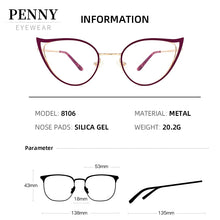 Load image into Gallery viewer, 2022  Optical Women's Prescription Glasses Frame Myopia Cat Eye Eyeglasses Vintage Female Spectacle  Eyewear Brand