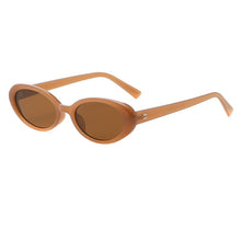 Load image into Gallery viewer, 2023 Oval Small Frame Sunglasses Female Jumping Di Hip Hop Rice Nail Sunglasses Ins Wind Concave Shape Plain Glasses