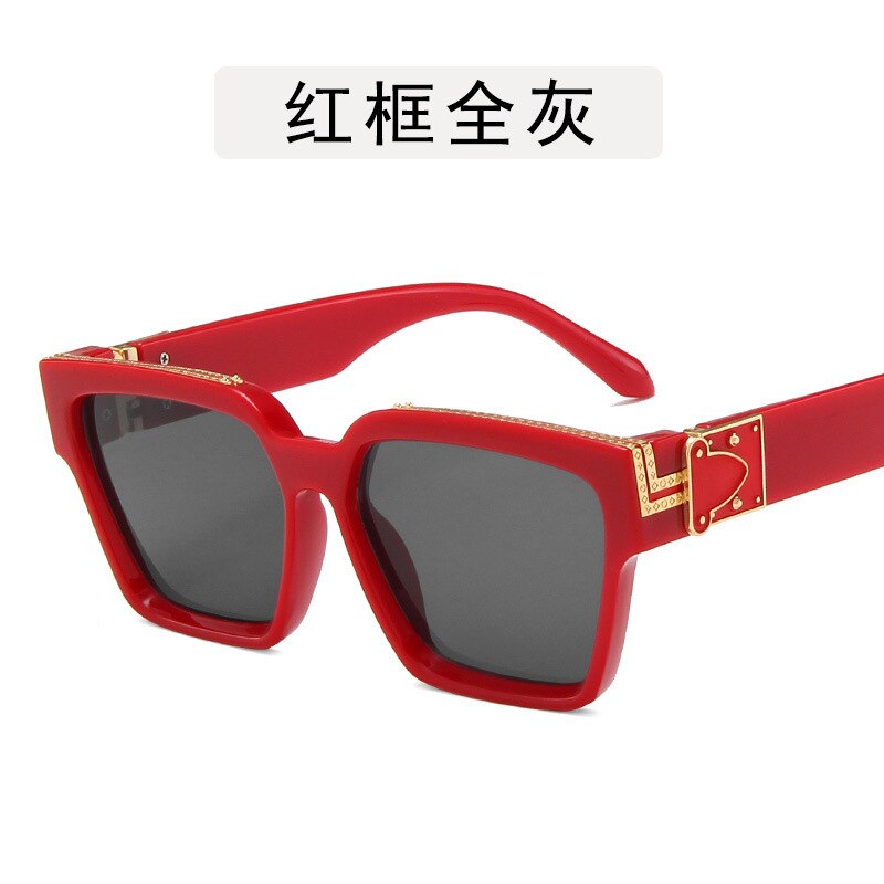 2023 Oversize Square Sunglasses Men Flat Lens Brand Designer Women  Mirror Shades Uv400