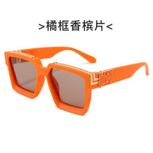 Load image into Gallery viewer, 2023 Oversize Square Sunglasses Men Flat Lens Brand Designer Women  Mirror Shades Uv400