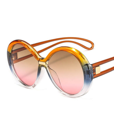 2023 Oversized Round Sunglasses Women Vintage Colorful Oval Lens Eyewear Popular Men Sun Glasses Shades UV400