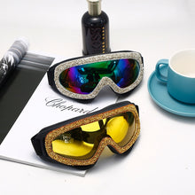 Load image into Gallery viewer, 2023 Oversized Windproof Sunglasses Women  Designer Rhinestone Goggles Men Sunglasses One Piece Eyeglasses UV400