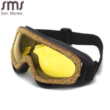 Load image into Gallery viewer, 2023 Oversized Windproof Sunglasses Women  Designer Rhinestone Goggles Men Sunglasses One Piece Eyeglasses UV400