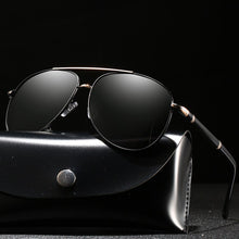 Load image into Gallery viewer, 2023 Pilot Men Polarized Sunglasses Oversized Metal Aviation Male Sun Glasses Classic Black Driving Shades UV400 TYJM-9