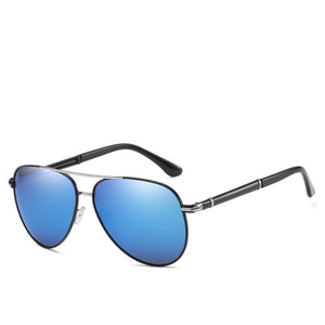 2023 Pilot Men Polarized Sunglasses Oversized Metal Aviation Male Sun Glasses Classic Black Driving Shades UV400 TYJM-9