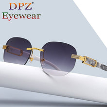 Load image into Gallery viewer, 2023 Rimless Style Cool Marble Grain Sunglasses Women Men Vintage Classic  Brand Design Sun Glasses Female Shades