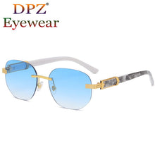 Load image into Gallery viewer, 2023 Rimless Style Cool Marble Grain Sunglasses Women Men Vintage Classic  Brand Design Sun Glasses Female Shades