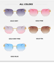 Load image into Gallery viewer, 2023 Rimless Style Cool Marble Grain Sunglasses Women Men Vintage Classic  Brand Design Sun Glasses Female Shades
