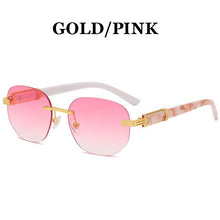 Load image into Gallery viewer, 2023 Rimless Style Cool Marble Grain Sunglasses Women Men Vintage Classic  Brand Design Sun Glasses Female Shades