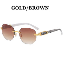 Load image into Gallery viewer, 2023 Rimless Style Cool Marble Grain Sunglasses Women Men Vintage Classic  Brand Design Sun Glasses Female Shades