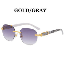 Load image into Gallery viewer, 2023 Rimless Style Cool Marble Grain Sunglasses Women Men Vintage Classic  Brand Design Sun Glasses Female Shades