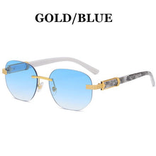 Load image into Gallery viewer, 2023 Rimless Style Cool Marble Grain Sunglasses Women Men Vintage Classic  Brand Design Sun Glasses Female Shades