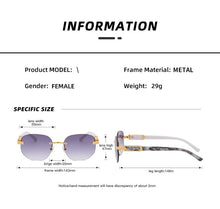Load image into Gallery viewer, 2023 Rimless Style Cool Marble Grain Sunglasses Women Men Vintage Classic  Brand Design Sun Glasses Female Shades