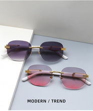 Load image into Gallery viewer, 2023 Rimless Style Cool Marble Grain Sunglasses Women Men Vintage Classic  Brand Design Sun Glasses Female Shades