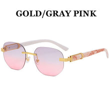 Load image into Gallery viewer, 2023 Rimless Style Cool Marble Grain Sunglasses Women Men Vintage Classic  Brand Design Sun Glasses Female Shades