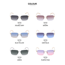 Load image into Gallery viewer, 2023 Rimless Sunglasses Men's Vintage Square Gradient Sun Glasses Women  Brand Designer Eyeglasses UV400