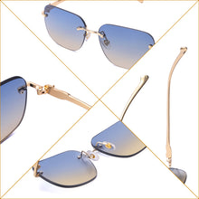 Load image into Gallery viewer, 2023 Rimless Sunglasses Men's Vintage Square Gradient Sun Glasses Women  Brand Designer Eyeglasses UV400