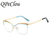 Load image into Gallery viewer, 2022 Fashion Square Anti-blue Glasses Frame Women Vintage Metal Optical Transparent Eyeglasses Female No Degree Oculos Feminino