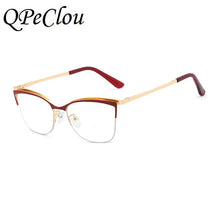 Load image into Gallery viewer, 2022 Fashion Square Anti-blue Glasses Frame Women Vintage Metal Optical Transparent Eyeglasses Female No Degree Oculos Feminino