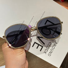 Load image into Gallery viewer, 2023 Tea Gradient Sunglasses Women Lens Metal Rhinestone Round Sun Glasses For Female Summer Traveling Dirving  Oculos