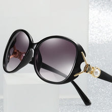 Load image into Gallery viewer, 2023 Tea Gradient Sunglasses Women Ocean Metal Pearl Fox Head Lens Metal Curved Temples Sun Glasses Female UV400