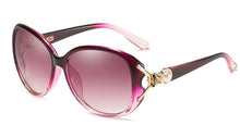 Load image into Gallery viewer, 2023 Tea Gradient Sunglasses Women Ocean Metal Pearl Fox Head Lens Metal Curved Temples Sun Glasses Female UV400