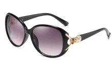 Load image into Gallery viewer, 2023 Tea Gradient Sunglasses Women Ocean Metal Pearl Fox Head Lens Metal Curved Temples Sun Glasses Female UV400